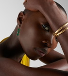 Anita Ko Anya 18kt gold drop earrings with diamonds and emeralds