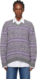 Julie Kegels Gray Kair V-Neck Sweater