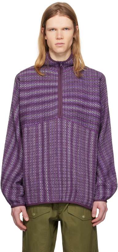 Photo: Pilgrim Surf + Supply Purple Mosley Inlay Popover Sweater