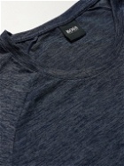 Hugo Boss - Athletic Logo-Print Stretch-Jersey T-Shirt - Blue