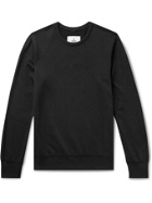 REIGNING CHAMP - Slim-Fit Logo-Embroidered Loopback Pima Cotton-Jersey Sweatshirt - Black