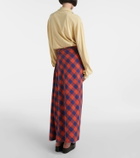 The Row Esperanza draped cotton flannel maxi skirt