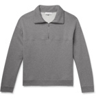 Ninety Percent - Mélange Loopback Organic Cotton-Jersey Half-Zip Sweatshirt - Gray