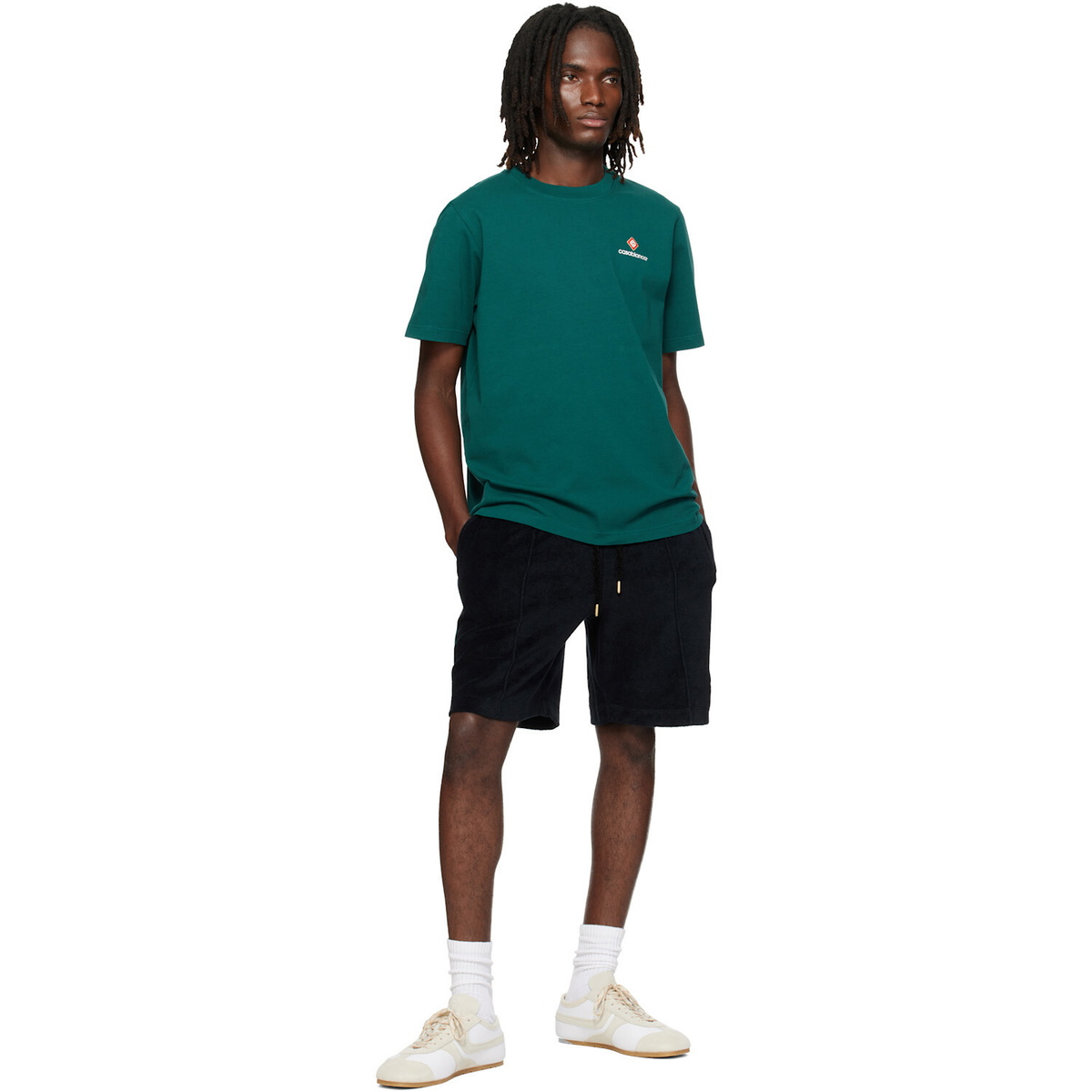 Casablanca Black Towelling Shorts