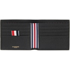 Thom Browne Black Soft Pebble Grain Leather Billfold Wallet