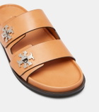 Tory Burch Turnlock leather slides
