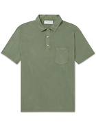 Officine Générale - Bruno Lyocell and Cotton-Blend Jersey Polo Shirt - Green