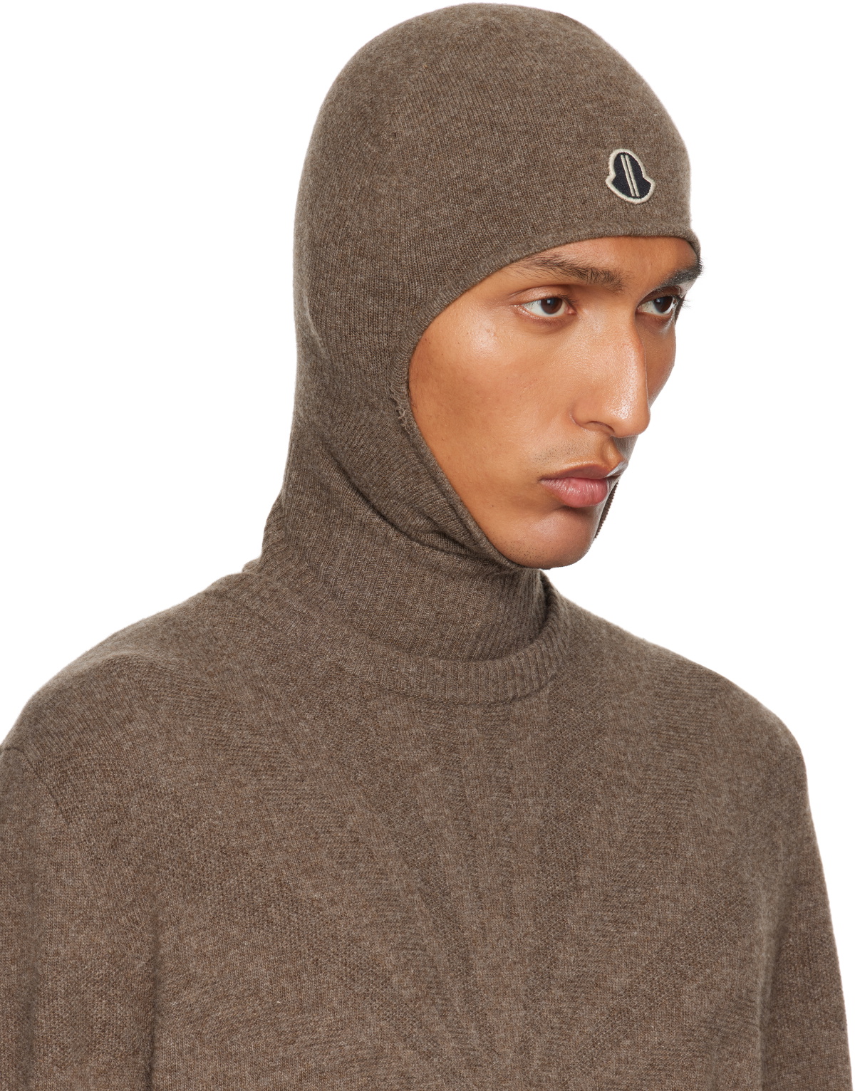 Rick Owens Moncler + Rick Owens Gray Knit Skull Balaclava Rick Owens