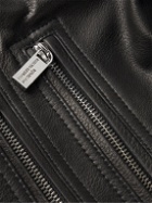Enfants Riches Déprimés - Logo-Print Leather Biker Jacket - Black