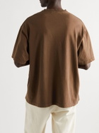 Acne Studios - Logo-Embroidered Cotton-Jersey T-Shirt - Brown