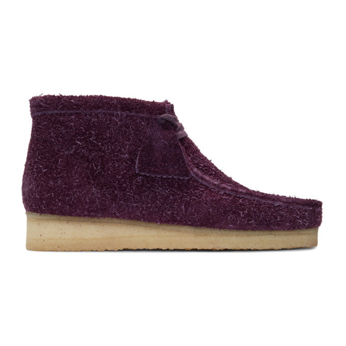 Photo: Clarks Originals Purple Hairy Suede Wallabee Boots