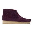 Clarks Originals Purple Hairy Suede Wallabee Boots