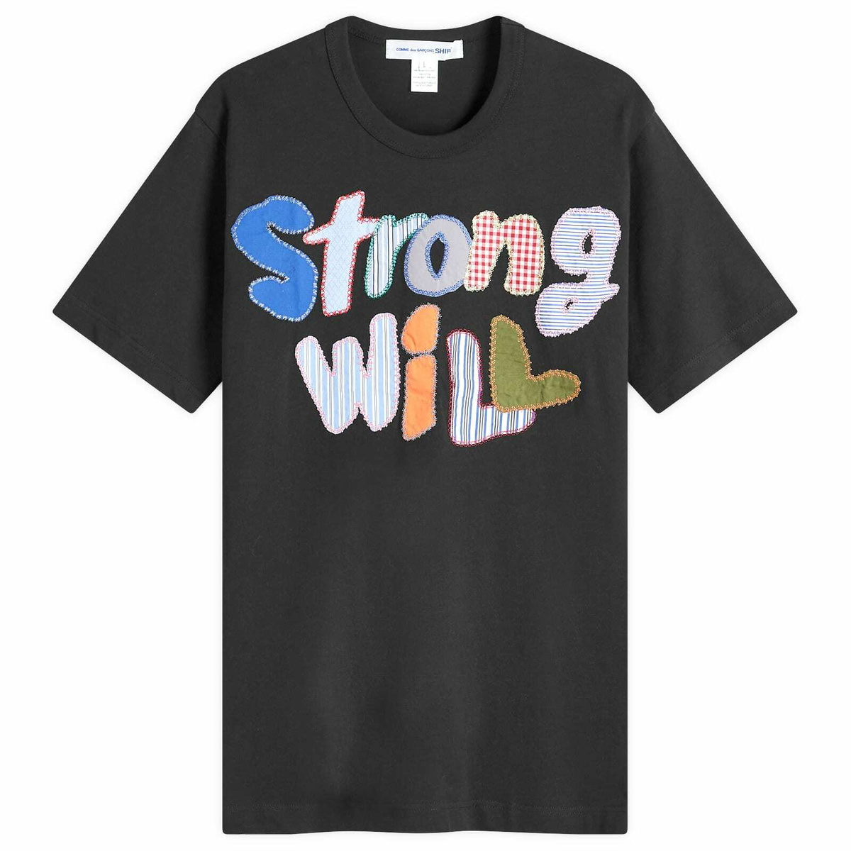 ★COMME des GARCONS SHIRT★ Strong Will Patchwork T-Shirt Comme des Garçons SHIRT Men's Strong Will Patchwork T-Shirt
