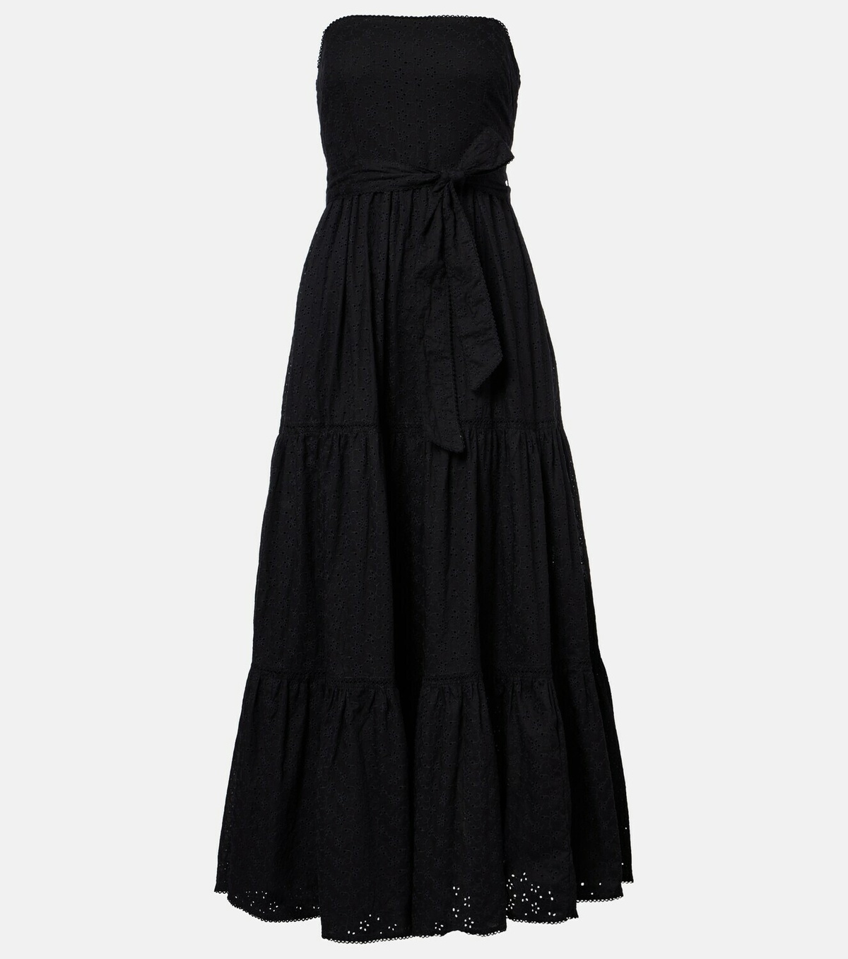 Poupette St Barth Thelma strapless cotton maxi dress