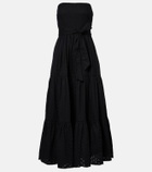 Poupette St Barth Thelma strapless cotton maxi dress
