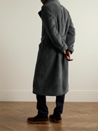 Richard James - Teddy Double-Breasted Belted Alpaca Coat - Gray