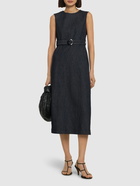 'S MAX MARA Lucilla Denim Sleeveless Midi Dress