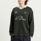 Les Deux Men's Waffle Long Sleeve Football Jersey in Rosin Green