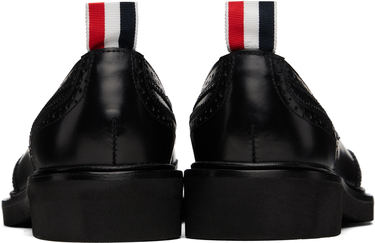 Thom Browne Black Low Throat Wingtip Derbys