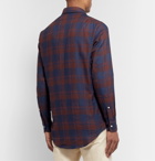 Sid Mashburn - Slim-Fit Checked Cotton-Flannel Shirt - Burgundy