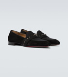 Christian Louboutin - Nit Night suede and twill loafers