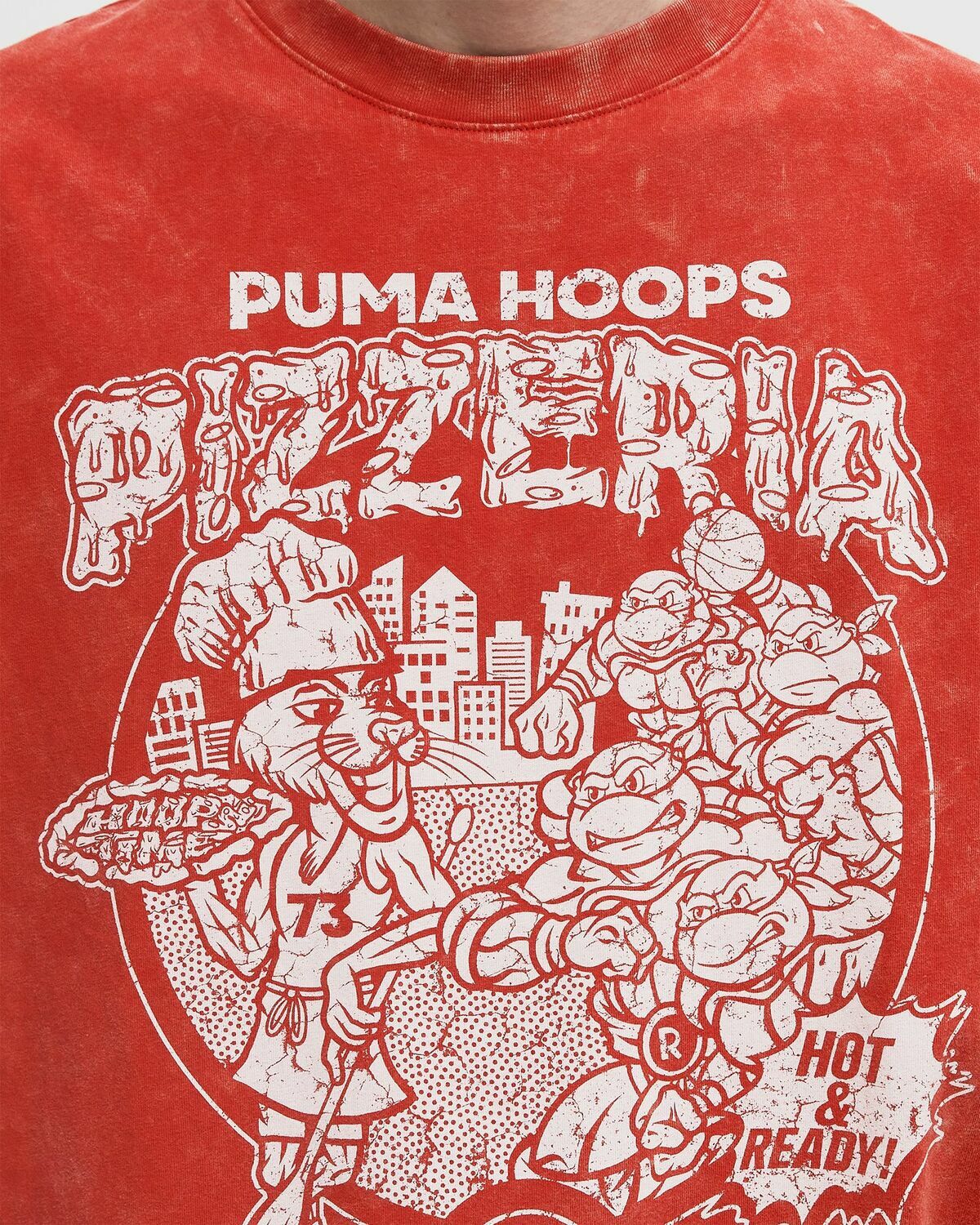 Puma Hoops x TMNT Tee I Red Mens Shortsleefe