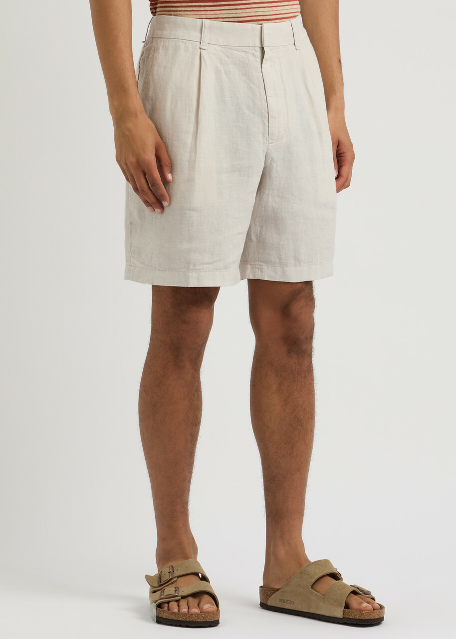 Rag & Bone Elliot Linen Shorts Ecru