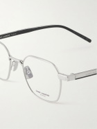 SAINT LAURENT - Round-Frame Silver-Tone Optical Glasses
