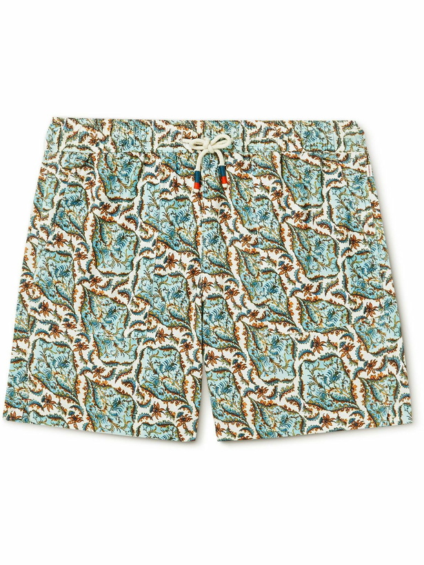 Photo: Orlebar Brown - Louis Prairie Paisley-Print Cotton-Corduroy Drawstring Shorts - Green