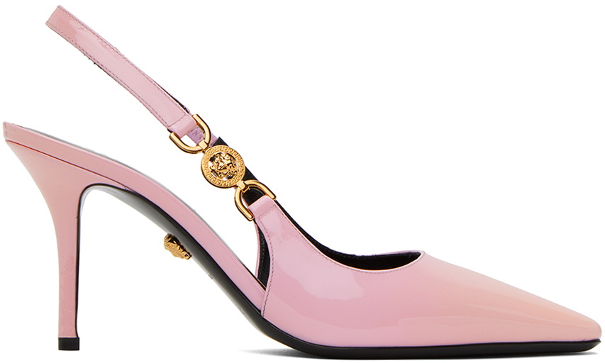 Versace Pink Medusa '95 Mid Slingback Heels Versace