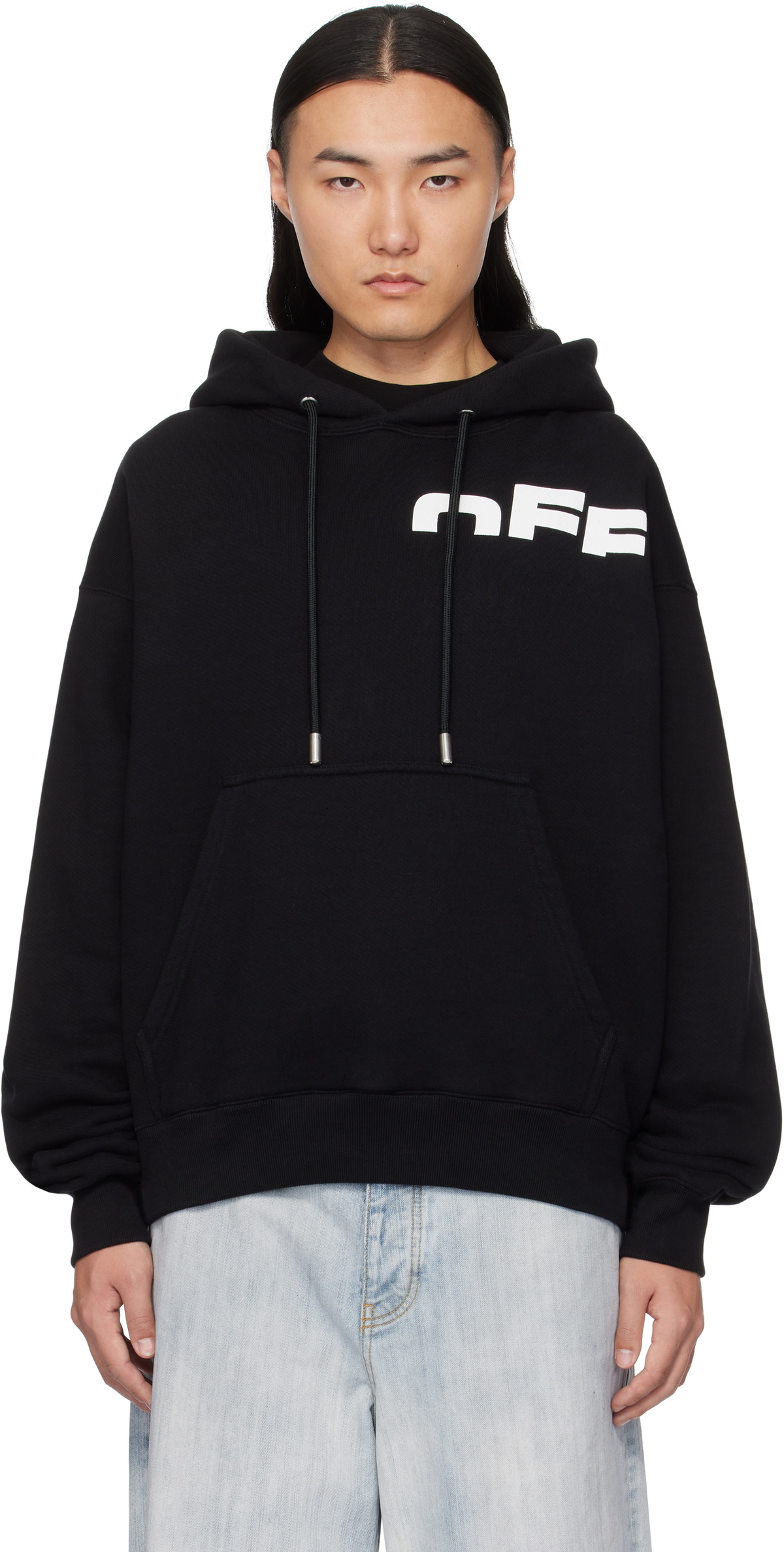 Champion off white hoodie black best sale