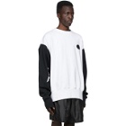 We11done White and Black Logo Applique Sweatshirt