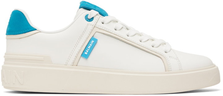 Photo: Balmain White B-Court Sneakers