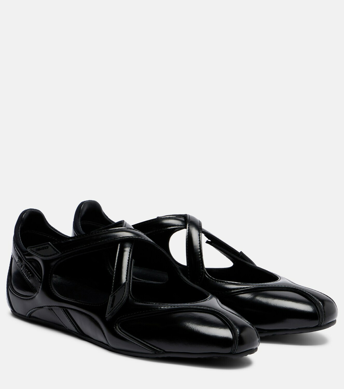 The Attico Floor 01 patent leather ballet flats