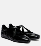The Attico Floor 01 patent leather ballet flats
