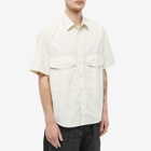 FrizmWORKS Men's Double Pocket Short Sleeve Shirt in Cream