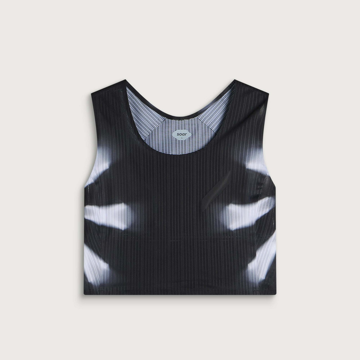 SOAR Women's Crop Vest in Black/White Kaleidoscope