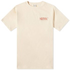 END. x Sporty & Rich SRMC T-Shirt in Cream/Red