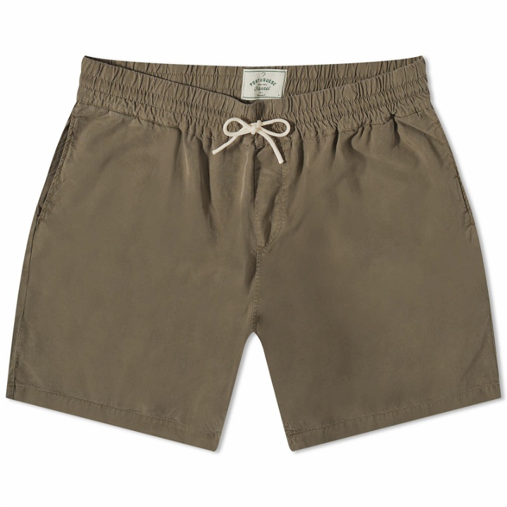 Photo: Portuguese Flannel Men's Dogtown Shorts in Olive