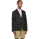 Thom Browne Black Deconstructed Blazer