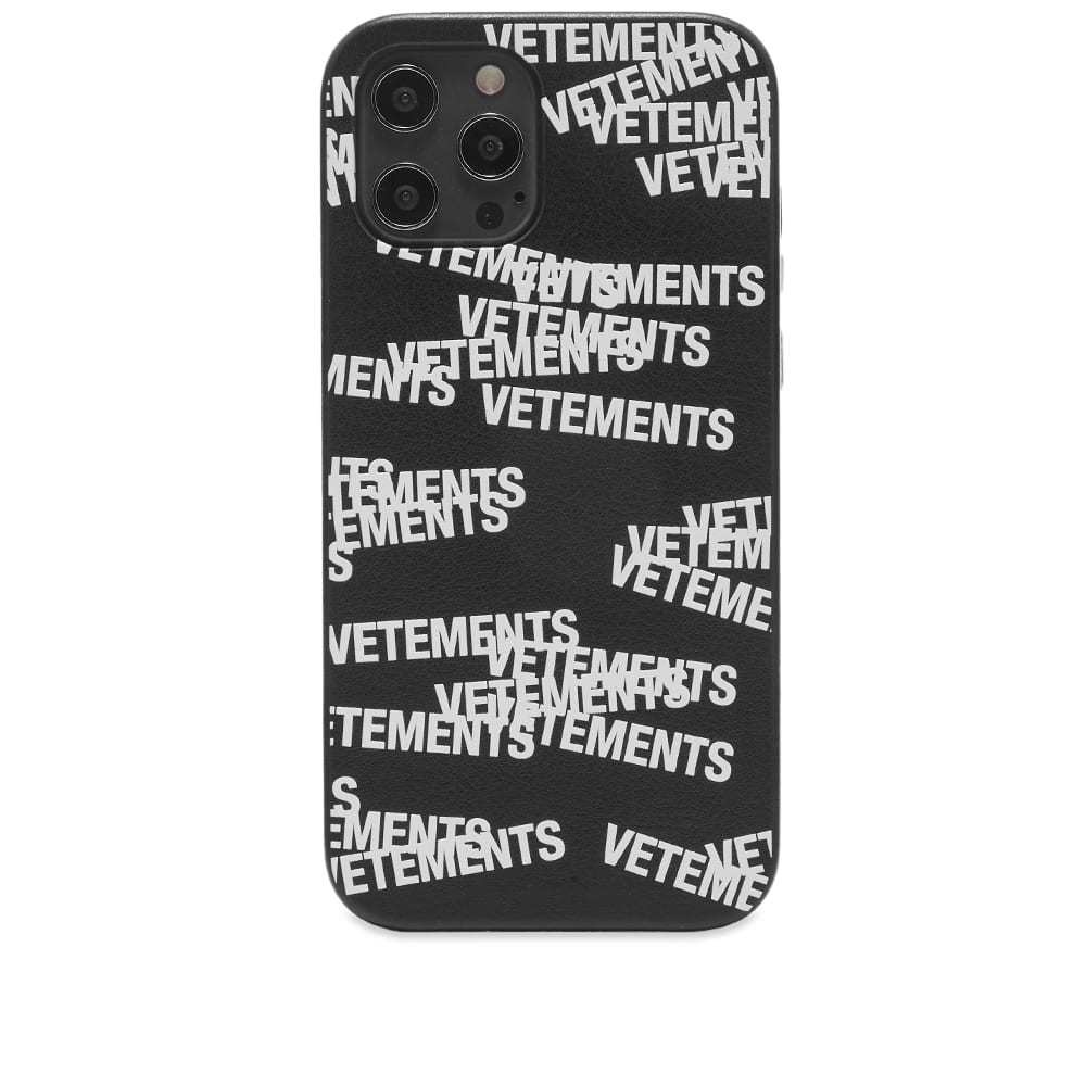 Photo: VETEMENTS Stamped Logo iPhone 12 Pro Max Case