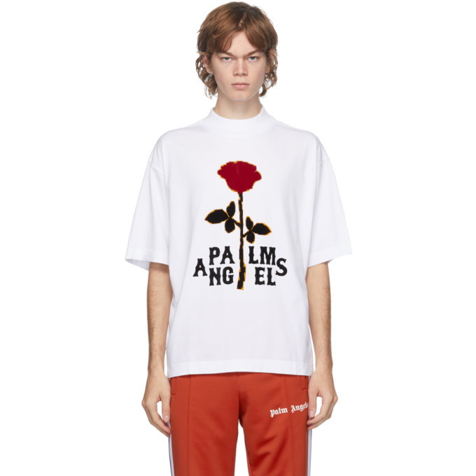 Photo: Palm Angels White Rose Boxy T-Shirt