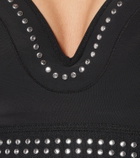 Adam Selman Sport Push-It studded sports bra
