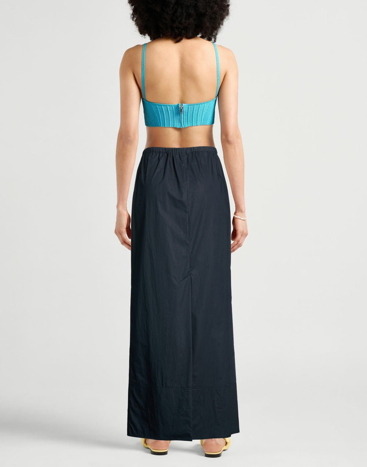 Plan C Womens Maxi skirt in Midnight blue