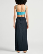 Plan C Womens Maxi skirt in Midnight blue