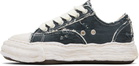 Maison MIHARA YASUHIRO Black 'Peterson23' OG Sole Ripped Overdye Canvas Sneakers