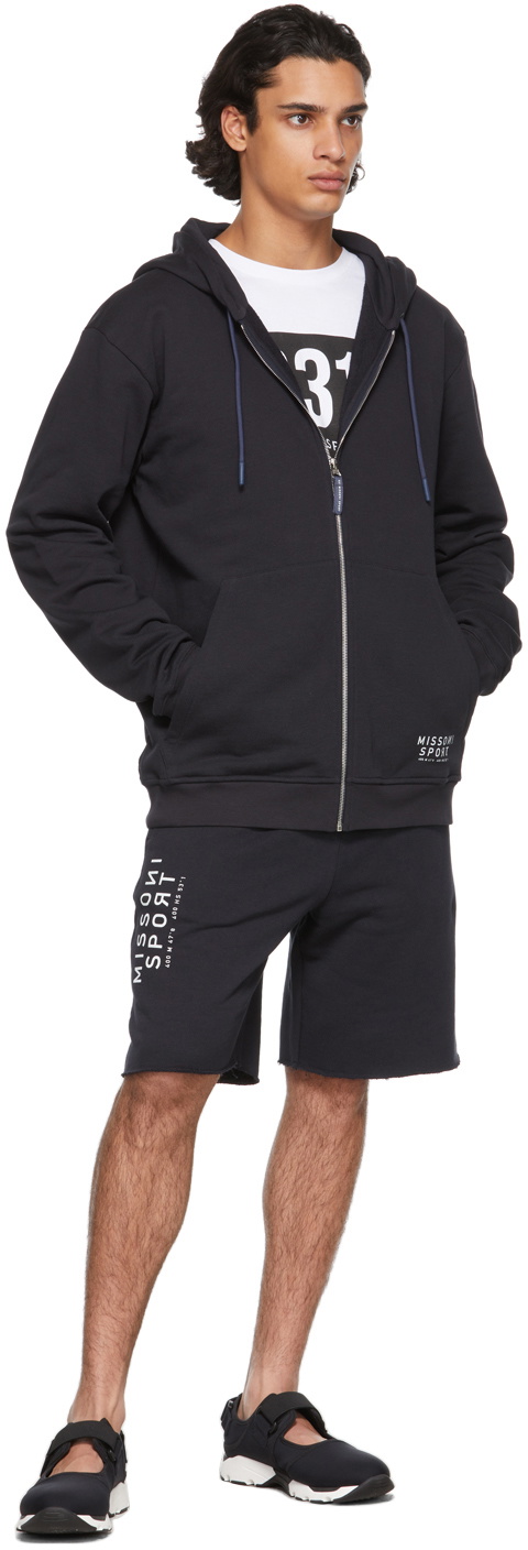 Missoni Sport Navy Zip Hoodie