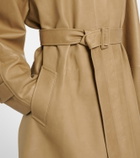 The Row Amaya belted leather car coat
