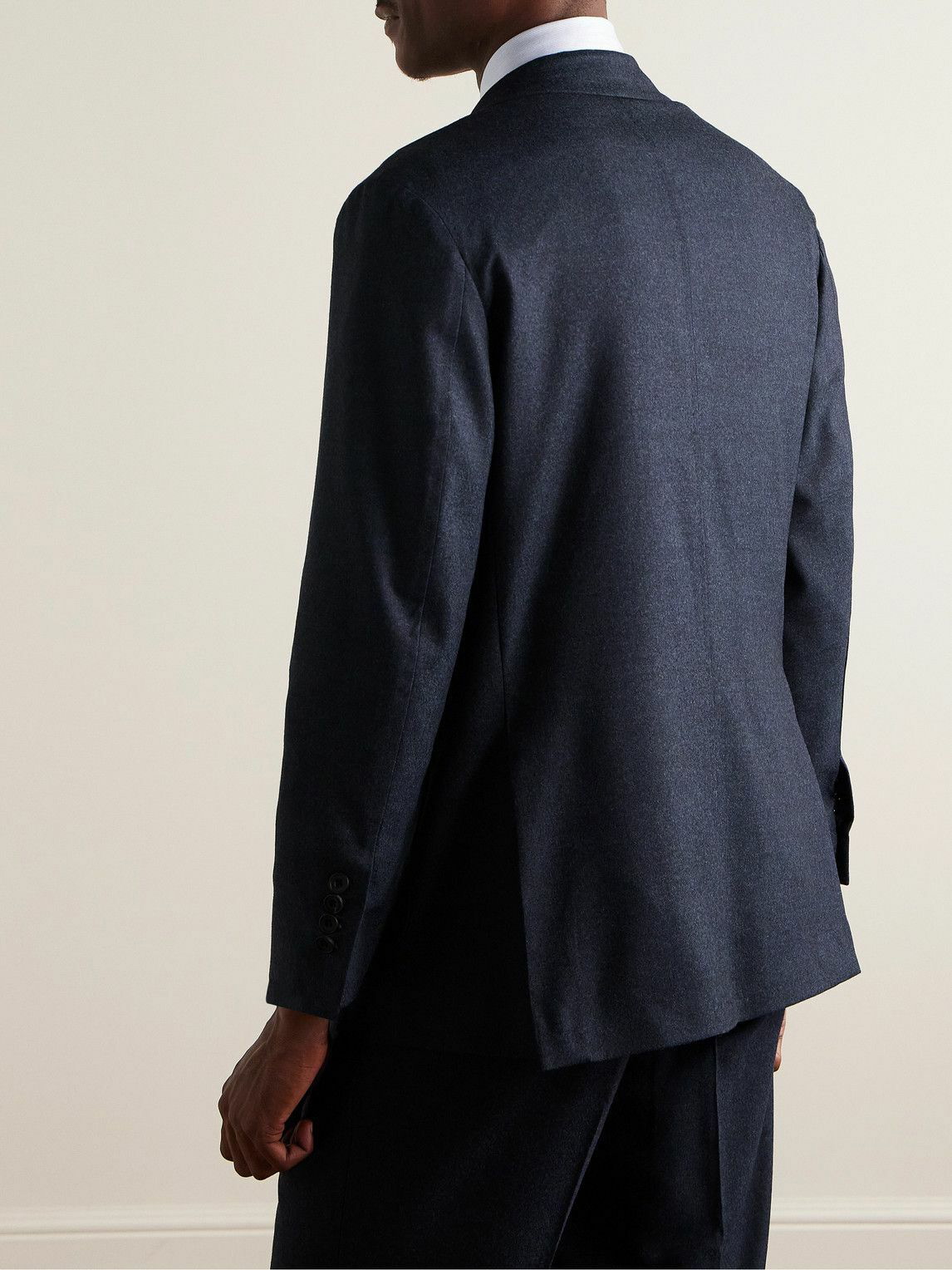 Rubinacci - Wool-Flannel Suit Jacket - Blue Rubinacci