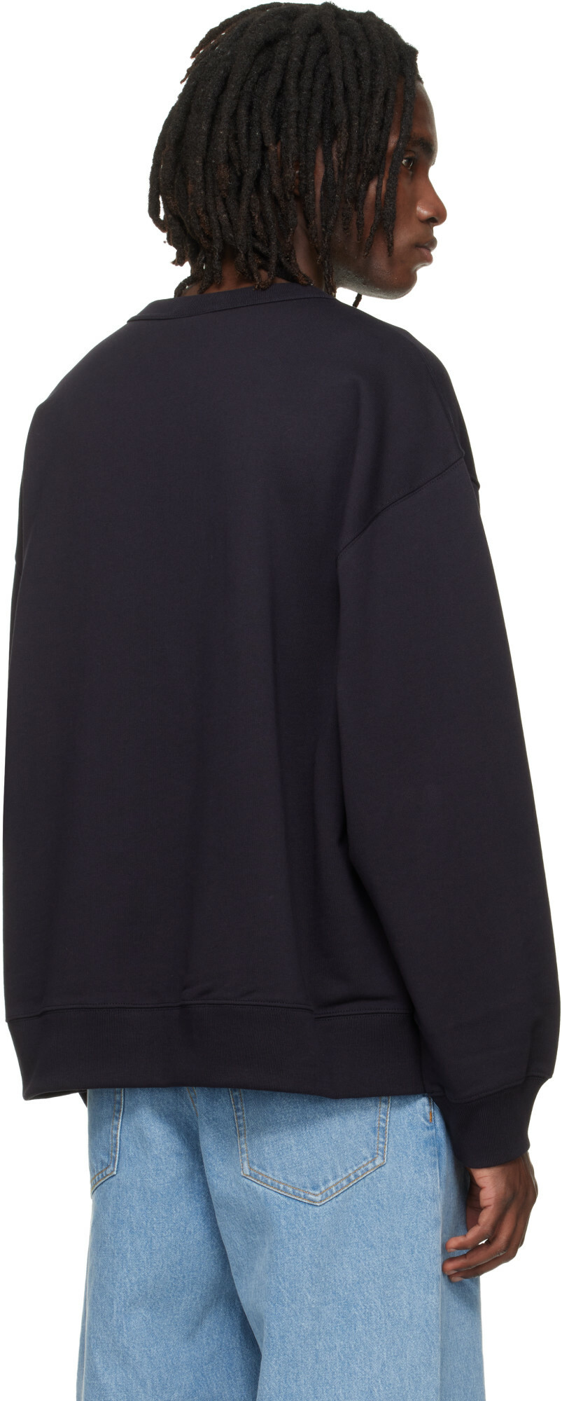 Dries Van Noten Navy Oversized Sweatshirt